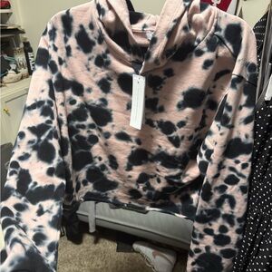 525 America Pink and Black Tie-Dye Hoodie